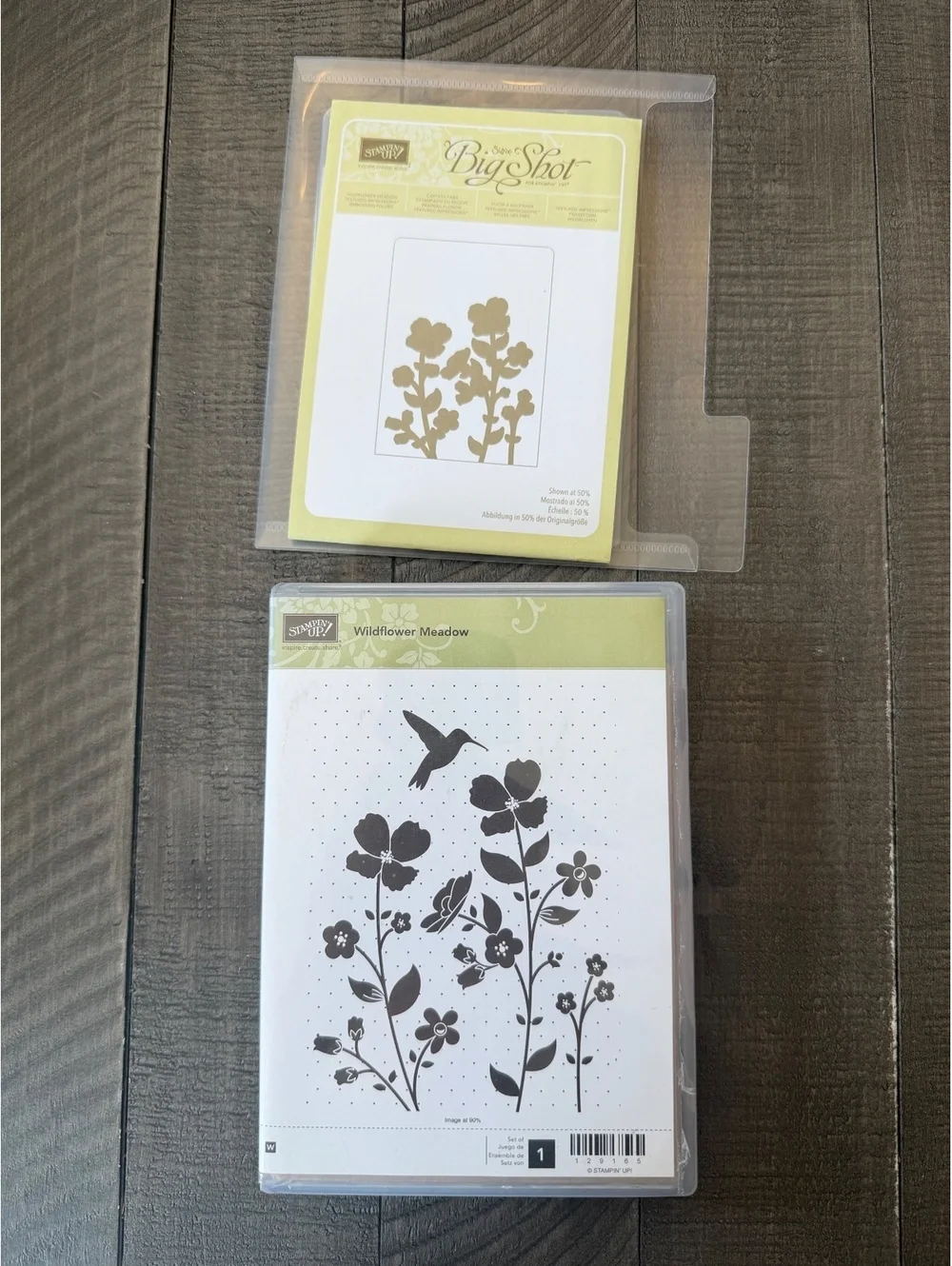 Stampin’ Up Wildflower Meadow wood block rubber stamp & embossing folder set